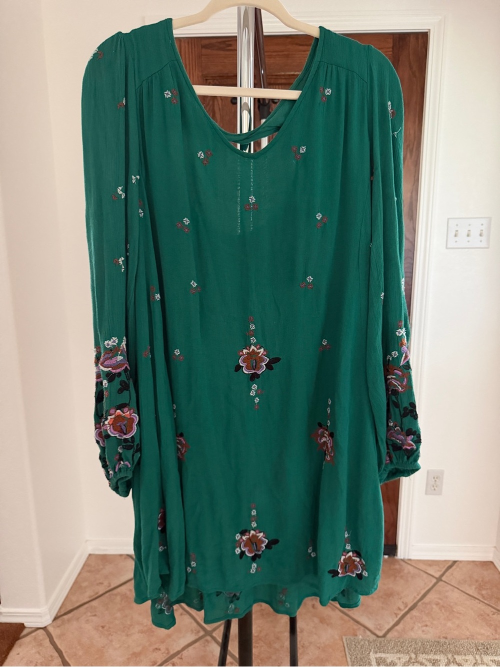 Free People Oxford Embroidered Dress Sz M